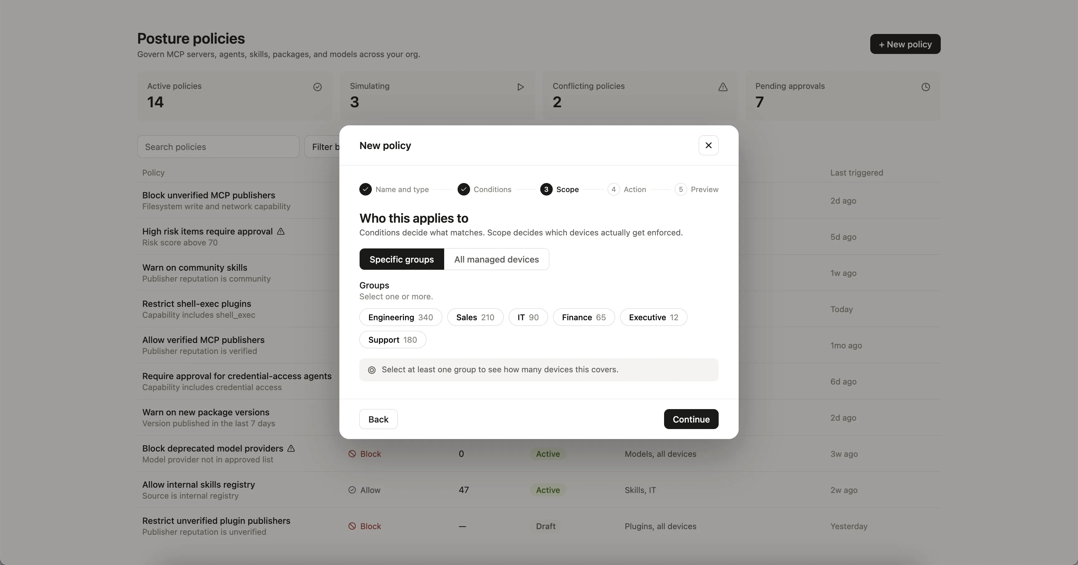 AI Security - affected assets view